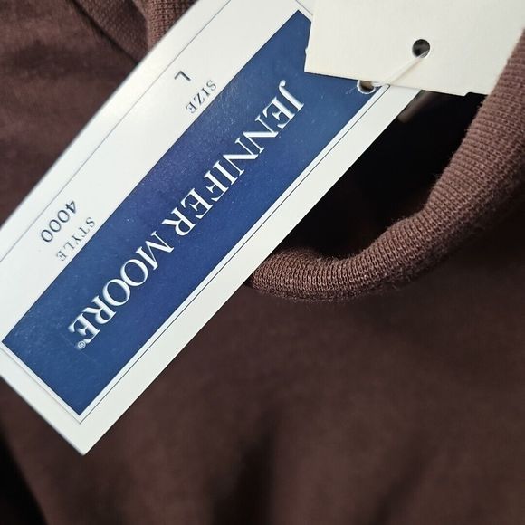 Jennifer Moore Women's sz LG Brown Turtleneck Top NEW - Picture 4 of 9